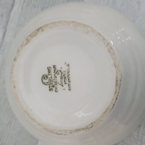 Vintage Sterling China White Ceramic Bowl 4.5" Diameter Restaurant Ware Dish - Picture 3 of 4